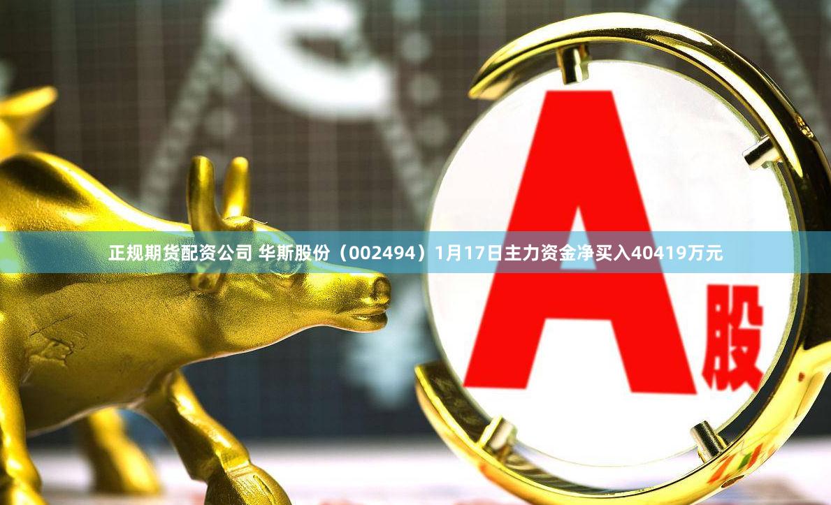 正规期货配资公司 华斯股份（002494）1月17日主力资金净买入40419万元